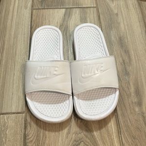 Nike White slides -discontinued color
